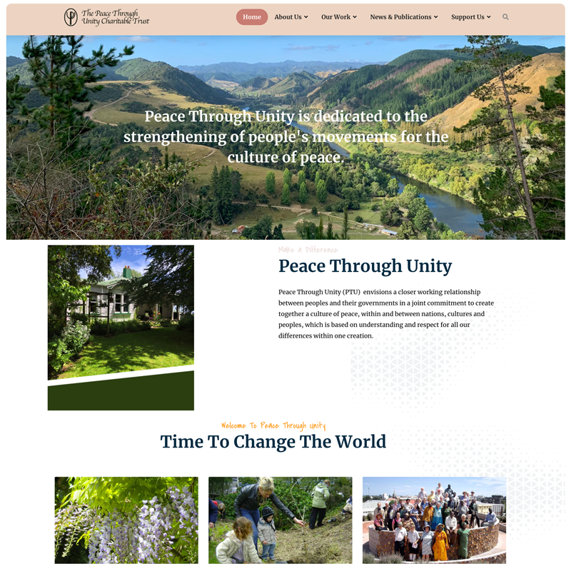 Fast Website Design - Peace ThroughUnity